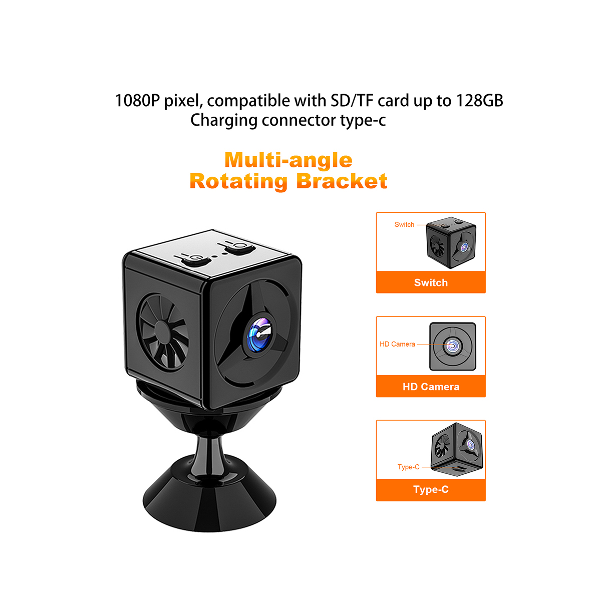 K14 HD Infrared Night Vision Camera, Wireless Connection, Home Remote Monitoring, Outdoor Sports Wifi Network Camera