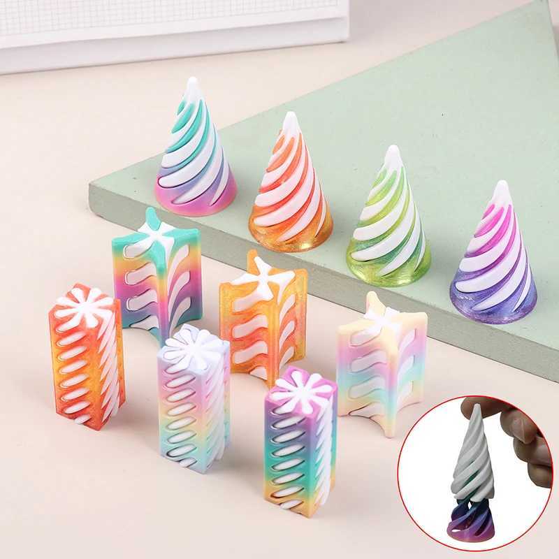 3D Printed Spiral Cone Toy Fidget Toy Impossible Pyramid Passthrough Sculpture Mini Vortex Thread Illusion For Kids And Adults Z250807