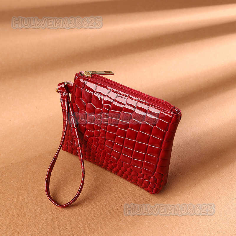 Zero Wallet Womens 2021 Alligator Mini Zipper Card Coin Purse Bag Pu Solid Hand Bag H250806