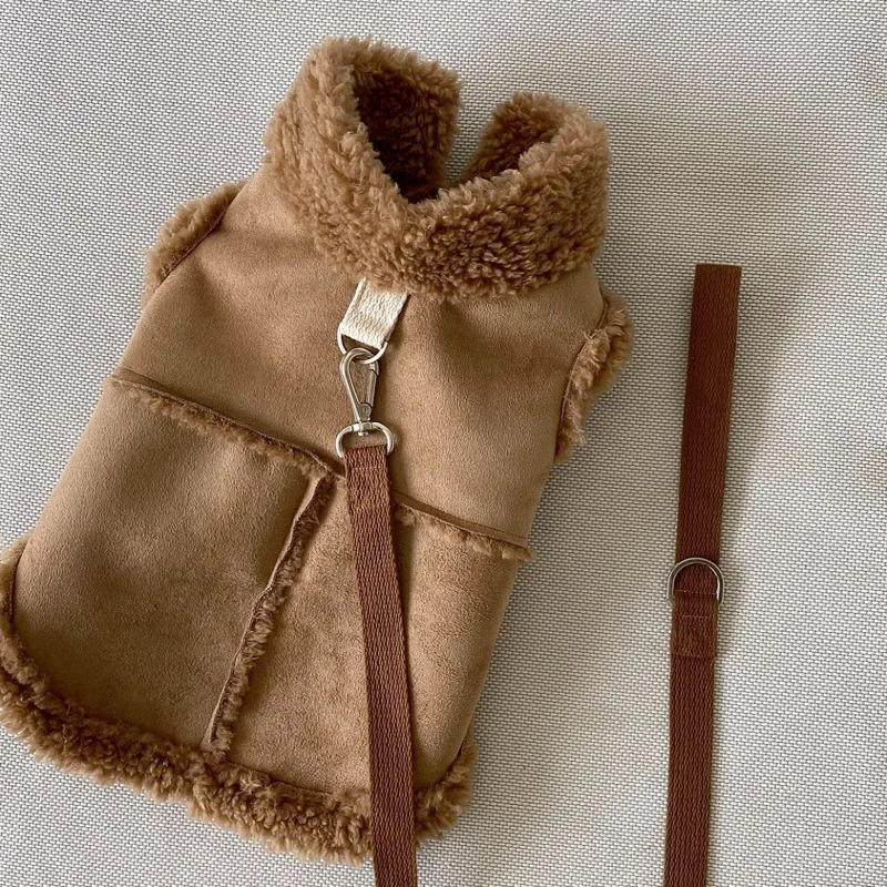 Pet Autumn And Winter Clothing Classic Solid Dog Vests Fleece Warm Pet Dog Clothes For Small Medium Dogs Jackets Puppy Clothing 250805