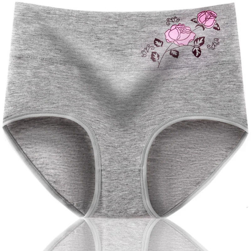 4PCSset Plus Size Underwear Woman high waist Womens Panties Comfort Cotton Brief breathable Panty Underpants for ladies XL4XL 250807