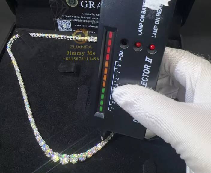 925 Sterling Silver Mens Cuban Link Tennis Chain Necklace Bracelet Iced VVS Moissanite Diamond Hip Hop Geometric Gift Set