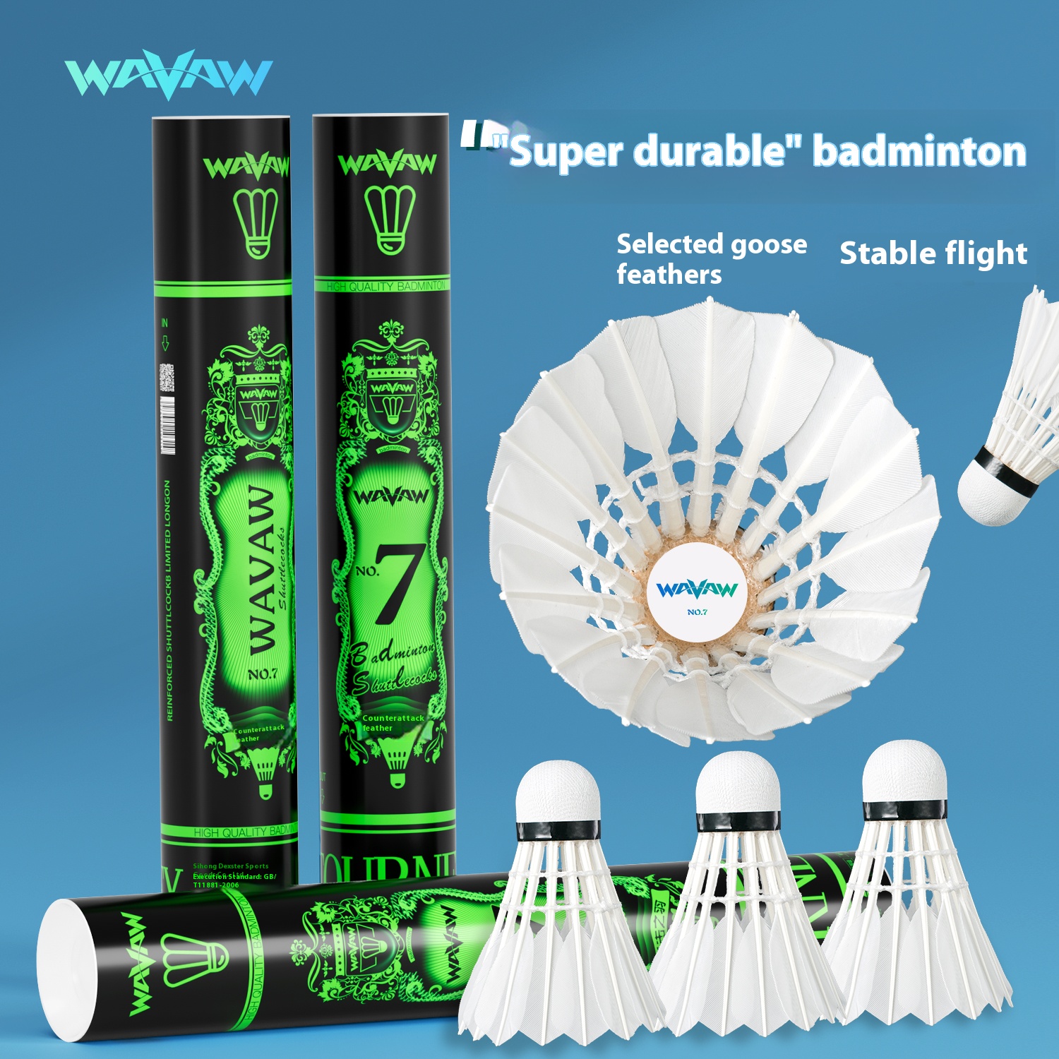 Super Durable Goose Feather Badminton Shuttlecocks with Stable Flight - Perfect for Training, Matches and Recreational Play