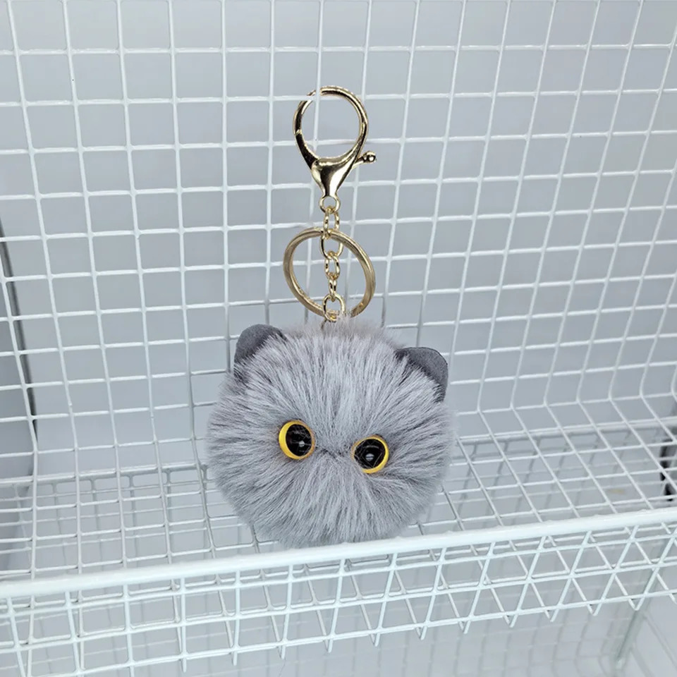 Cute Plush Cat Keychain Cartoon Doll Toy Pendant Keyring For Women Girls Bag Ornament Car Key Chain Children Gifts Accessories 250807