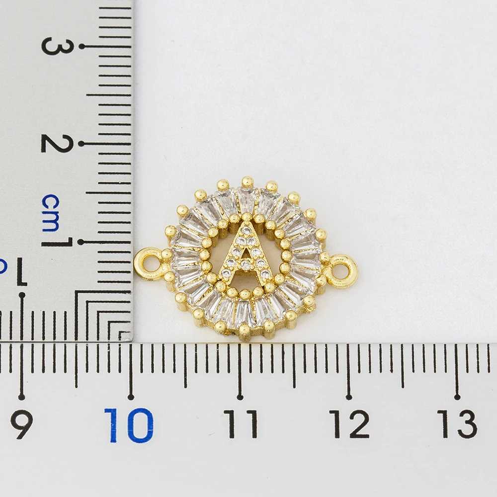 Nidin Hot A-Z Initial Micro Pave Cubic Zircon Letter Men Charm Chain Bracelets Adjustable For Women Jewelry Lovers Gift Bangle W250807