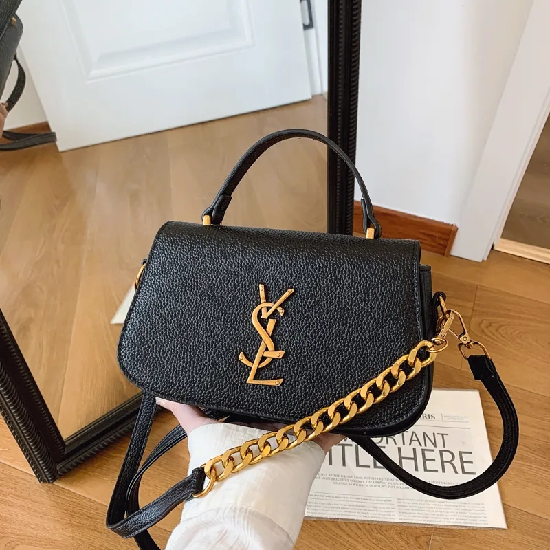 Designer bag with calf leather texture small square bag shoulder bag new fashion light luxury versatile crossbody bag wallet multi-color series bag