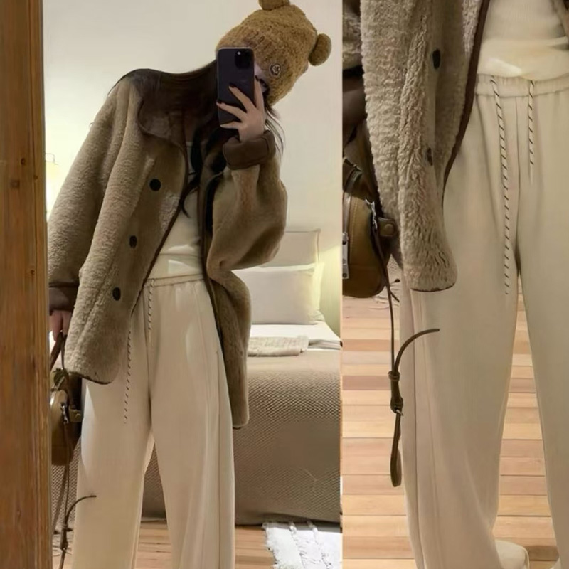 Xinyu Yi Autumn Collection Quince Velvet Slim-Fit Banana Pants Can Be Paired With a Variety of Styles 25633