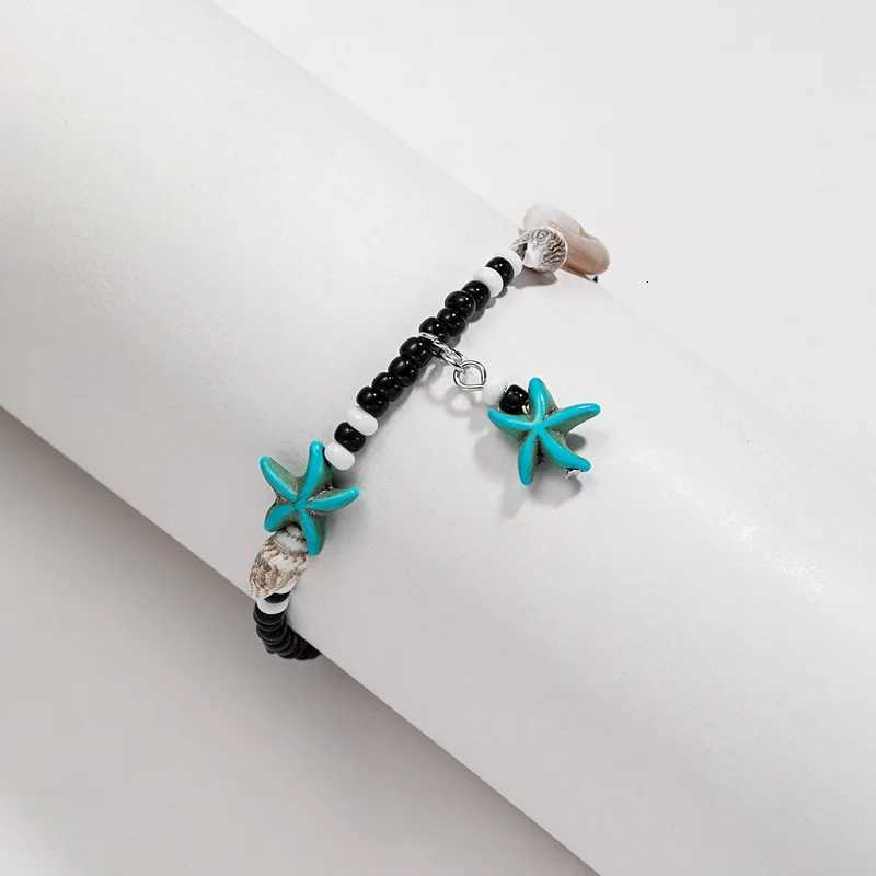 Shell Starfish Anklets for Women Bohemian Anklet Leg Rice Beads Handmade Foot Chain Boho Jewelry Sandals Gift Y250805