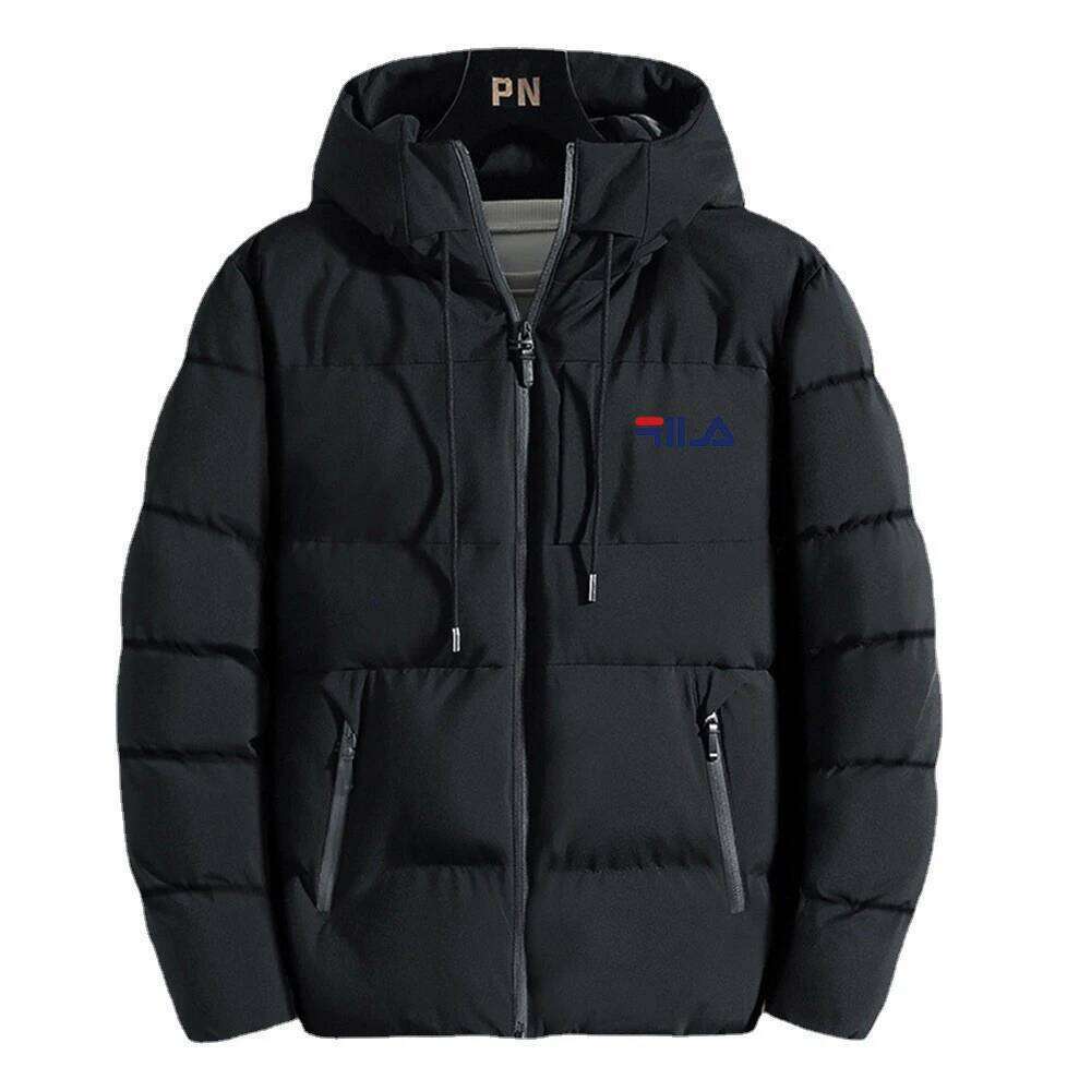 New Men's Down Thickened Winter Outdoor Leisure Hooded Tide Warm Cotton Jacket