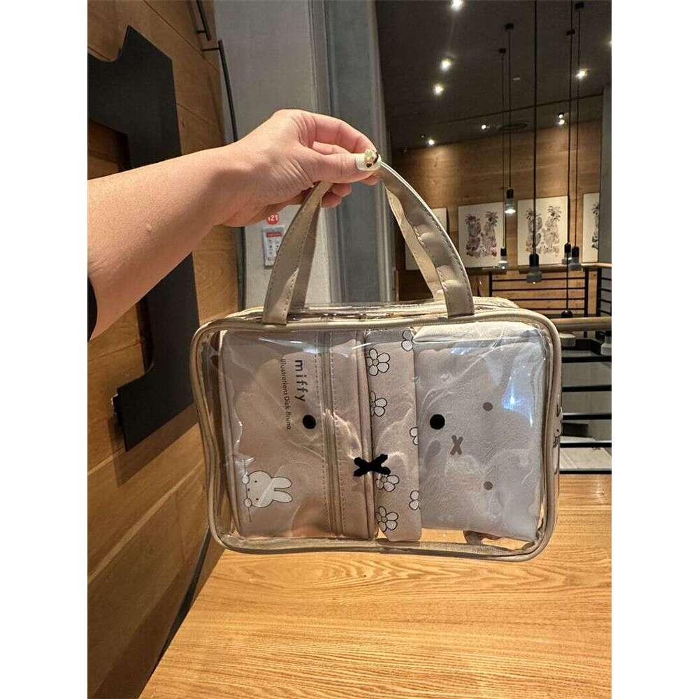 Rabbit Make-Up Four-Piece Travel Handheld Storage Toilet Classification Bag