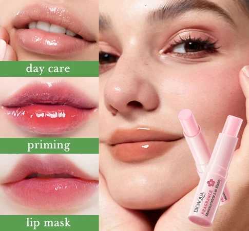 1/5/8PCS BIOAOUA Sakura Fragrance Moisturizing Lip Balm Long-lasting Moisturizing Lipstick Temperature Change Color MakeupXJ250807