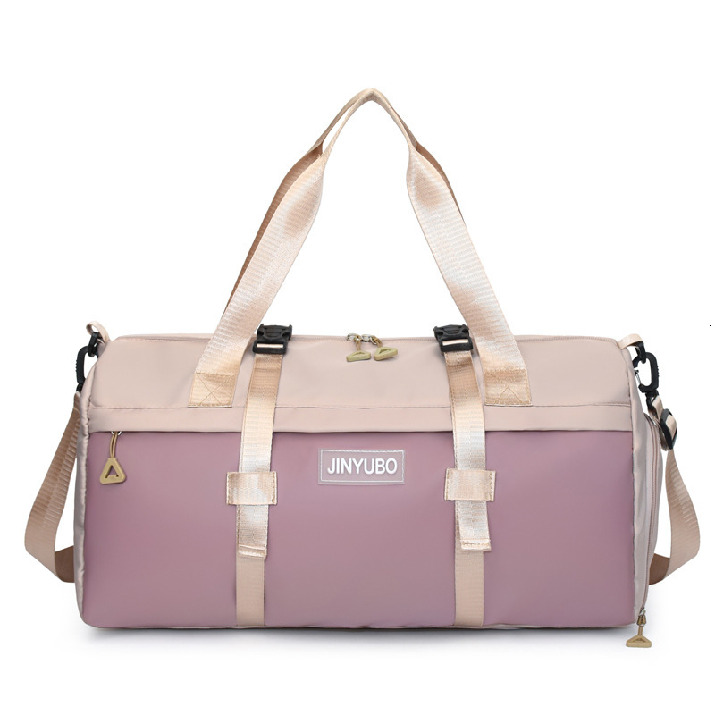 Fashion Multi-Functional Shoulder Foldable Large Capacity Travel Versatile Color-Block Sports Gym Bag