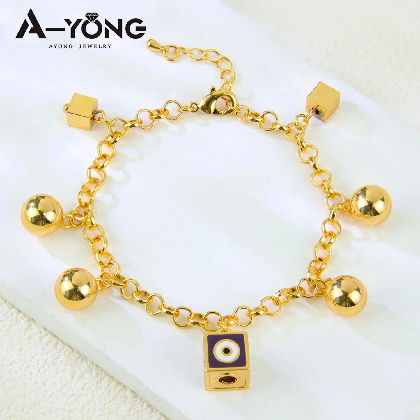Arab Fashion Coins Bracelet 21k Gold Plated Turkish Chic Square Pendant Chains Dubai Muslim Women Wedding Party Gold Jewelry 250730