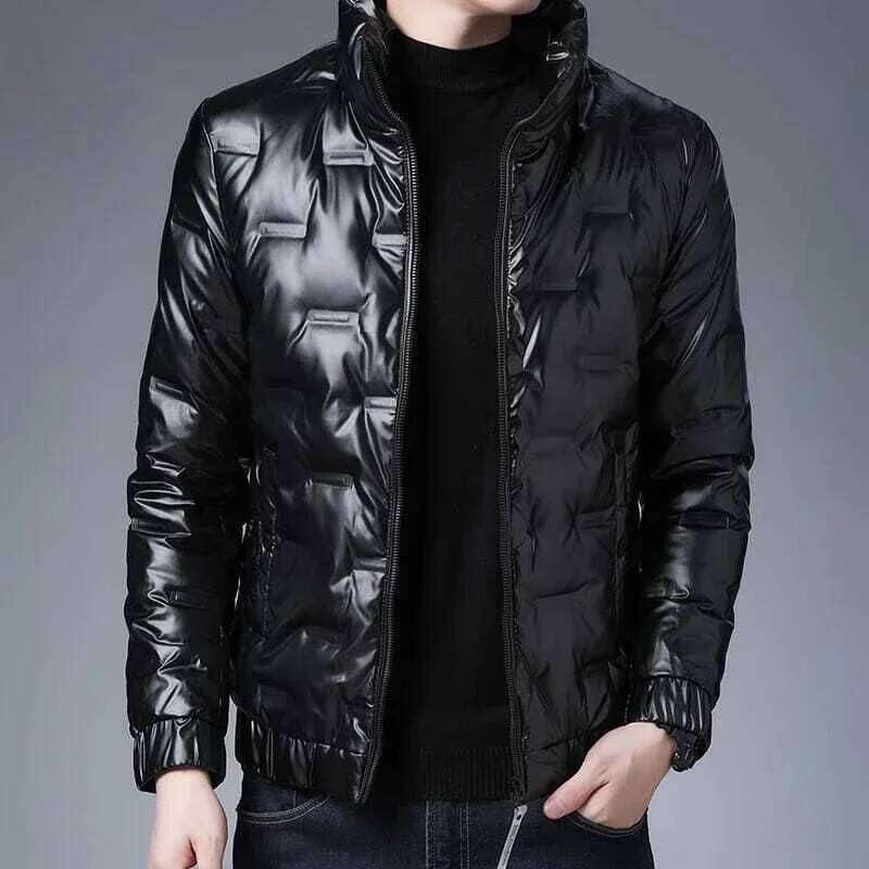 Parkas Glossy Padding Lightweight Puffer Male Padded Coats Short Men's Down Jacket Winter Outerwear Promotion Models Outerwears
