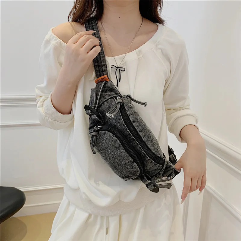 Denim Cotton Women Messenger Bag Ladies Casual Tote Soft Shoulder Bag Crossbody Bags Daily Cloth Purse Female Travel Handbag 250805