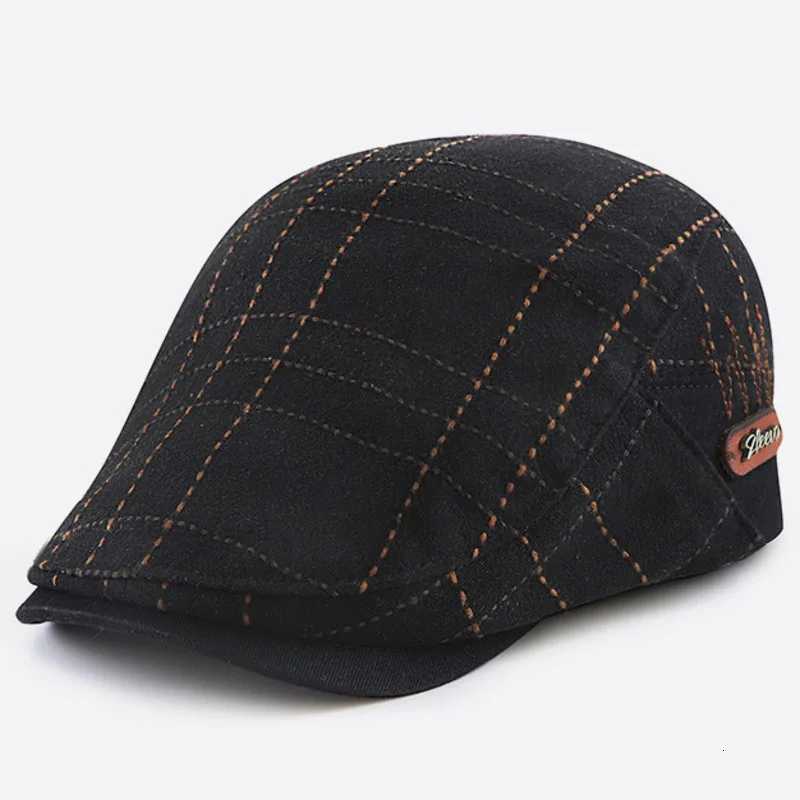 2024 Spring Summer and Autumn Adult Ivy C Dad Casual Newsboy Hat Men Cotton Flat Peak Painter Hats La Fashion Beret XJ250807