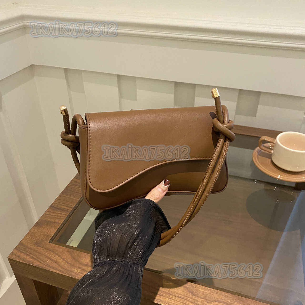 2025 Summer New Simple Commuting Fashion Casual Solid Color Single Shoulder Crossbody Handbag Underarm Bag for Women H250806