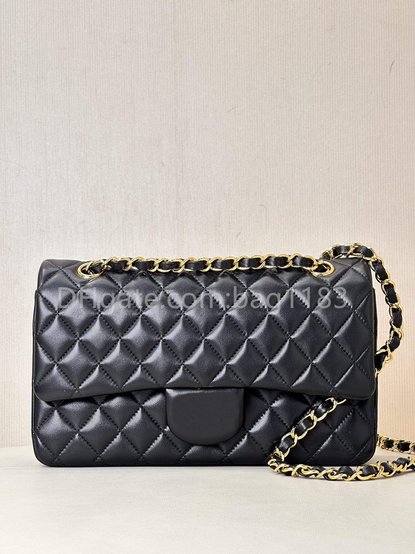 10A mirror high-quality branded bag genuine leather shoulder bag brand double-layer flap bag25CM sheepskin classic luxury bag handbag crossbody bags