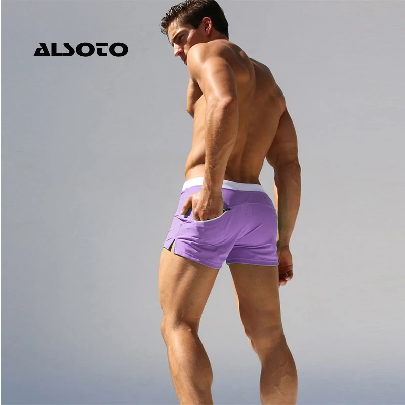 ALSOTO Summer Swimwear Men Breathable Mens Swimsuits Trunks Boxer Briefs Sunga SwimSuits Maillot De Bain Beach Shorts 2023 250807