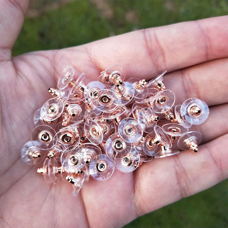 Stud cap Earring Back Plug Cap Lifters Backs Hooks Stoppers earplugs DIY Making Jewelry Findings Accessories 250804