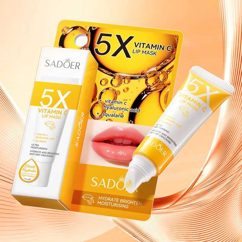 SADOER Vitamin C Moisturizing Lip Mask Plump Lips Nourishing Hydrating Lip Balm Lip Plumper Lipstick for Beauty Lips Skin CareXJ250807