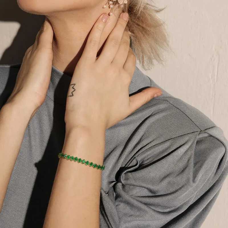 Luxury Vintage Full Set Synthetic Green Crystal Bracelet for Men and Women Elegant Gorgeous Jewelry Holiday Party Hundreds with Pieces W250807