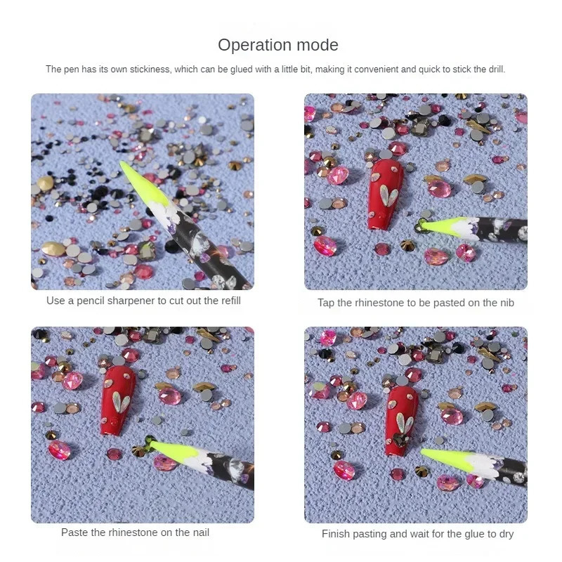 5pc/set Nail Dotting Pen Picking Rhinestones Gems Drill Crystal Wax Pencil Diamond Picker Nail Art Decoration Tool Nail Art Tool 250805