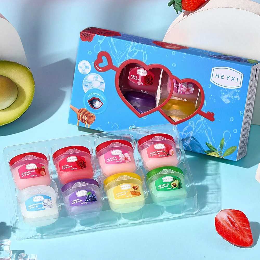4/6/8pcs Fruit Series Lip Balm Set Sleeping Lip Mask Moisturizing Hydrating Non-sticky Anti-Cracked Vaseline Lip Balm Lips CareXJ250807