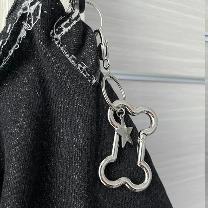 Punk Cool Bone Keychain Korean Fashion Star Bag Pendant Accessorys Goth Jewelry Grunge Keychains Cute 250807