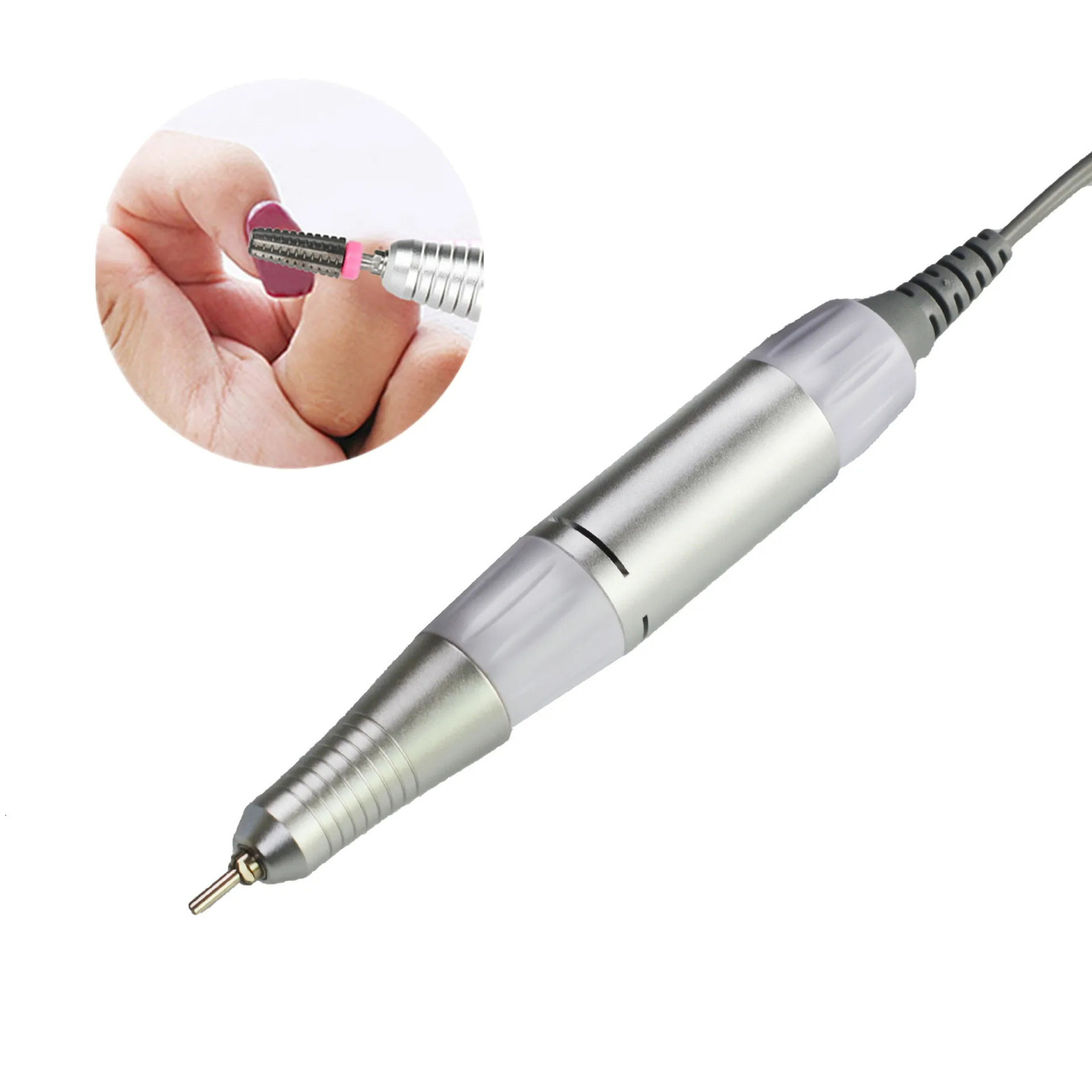 35000rpm 5Pins Electric Nail Drill Machine Handle Handpiece Pedicure Replacement Pen Manicure Beauty Tool ABE Accessory 250807