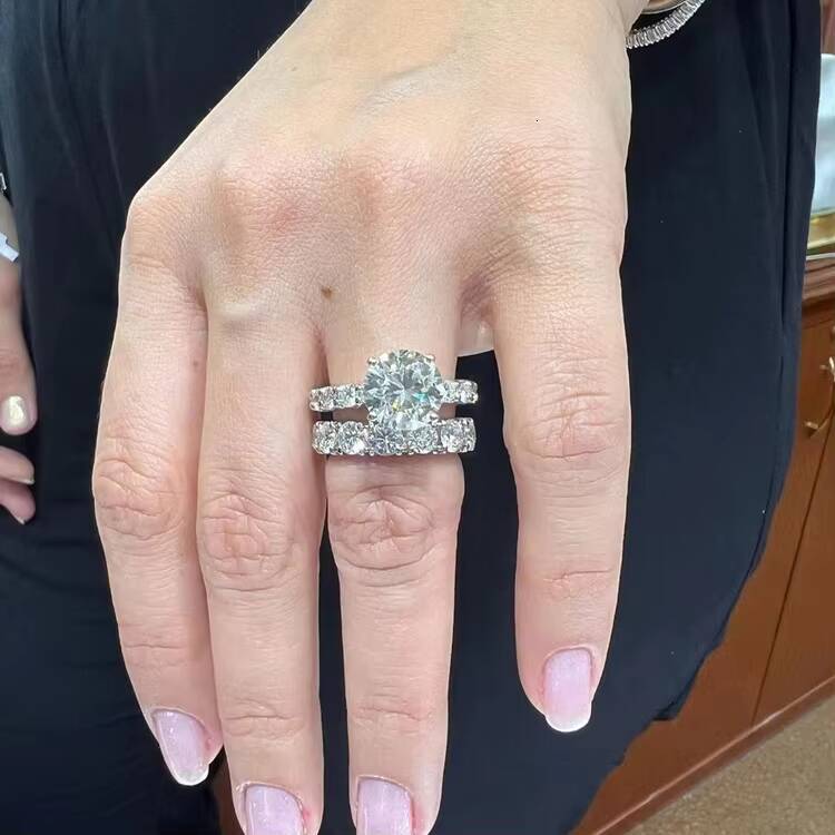 XINGGUANG Custom 1CT 1.5CT 2CT 2.5CT 3CT D VVS White Moissanite 9K 14K 18K Solitaire Diamond Engagement Wedding Gold Ring