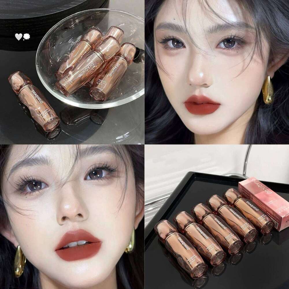 Soft Mist Gloss Veet Matte Tea Brown d Waterproof Non-Sticky Lip Glaze Sdge Proof Not Fade Liquid Lipstick Makeup X250807