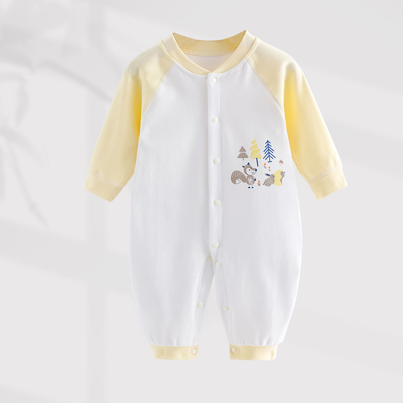 Child's Comfort-Fitting Flower Design All-in-One Garment Made of Fine Material