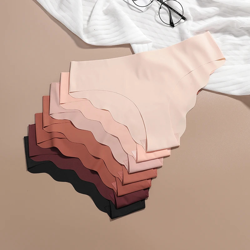 n Laser Cut Ladies Low Waist No Trace Panty Women Comfortable Ice Silk Invisible Seamless Panties 250807