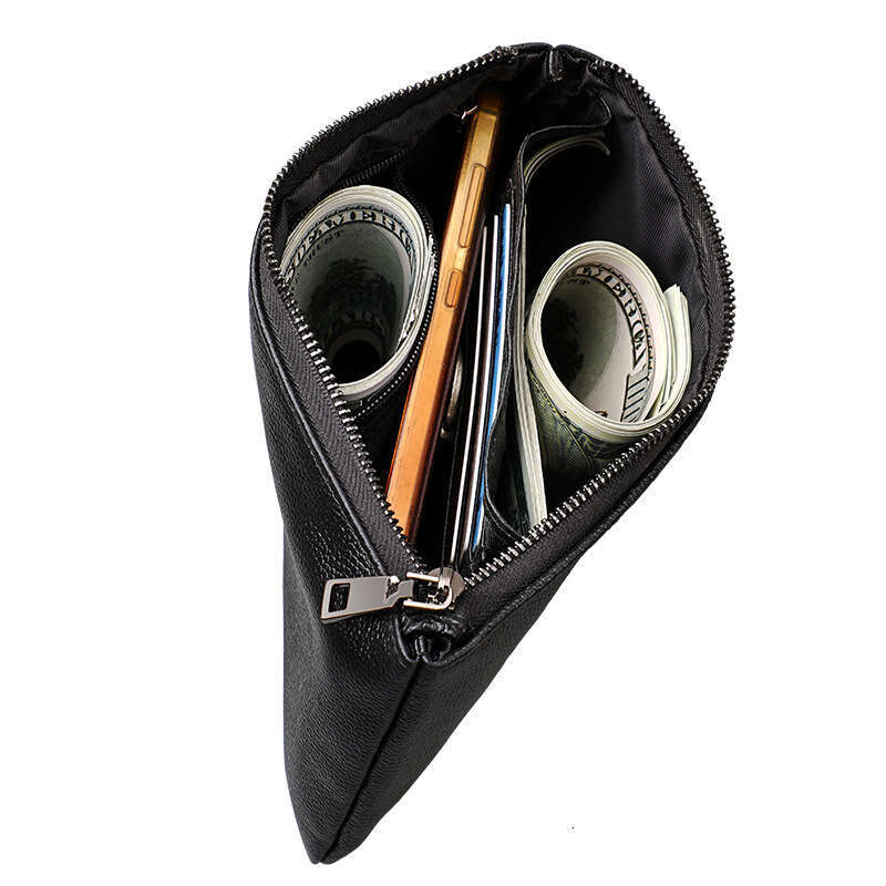 2018 Creative Women's Zero Wallet Zipper Handbag Ultra Thin Plain Leather Phone Bag