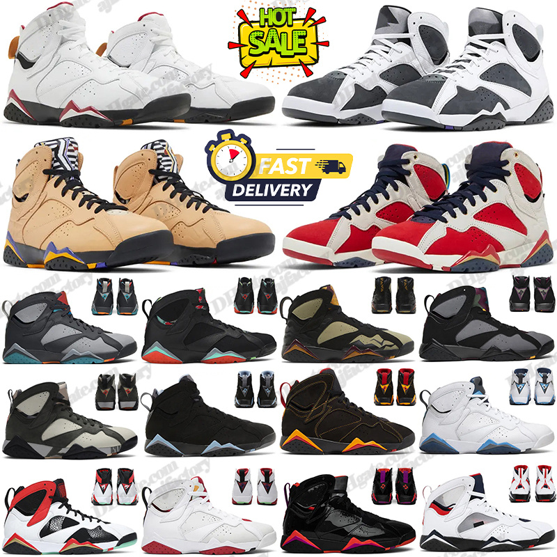 Designer shoes mans 7 basketball sneakers 7s man flint white infrared Bordeaux citrus white infrared black gloss hare Cardinal basketball training sports shoes