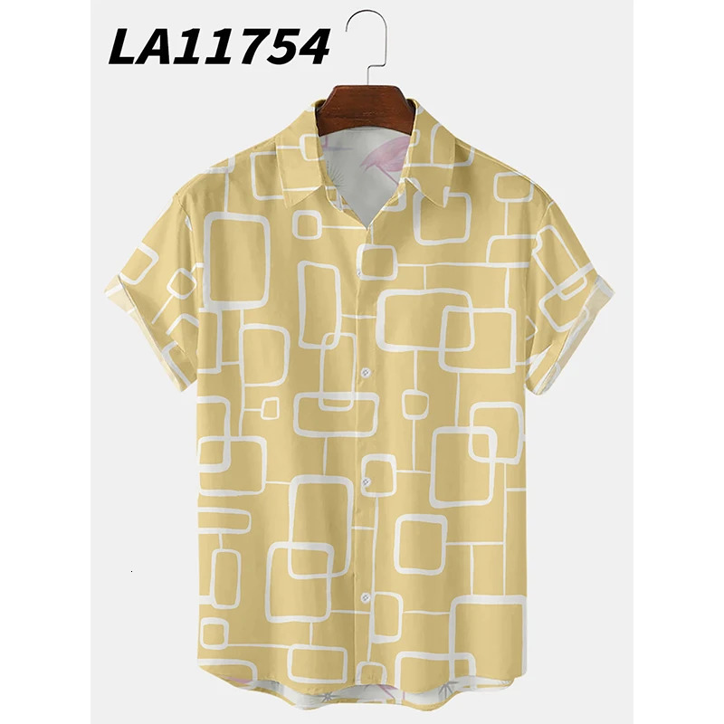 2024 Mens Shirts Creative Panda Printed Short Sleeve Shirt Men Street Summer Hawaii Beach Retro Harujuku For 250807