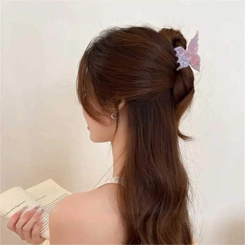 Super Fairy Three-Dimensional Butterfly Half-Tied Hair Back Of The Head Acetate Hair Clip Accessories For Women U250807