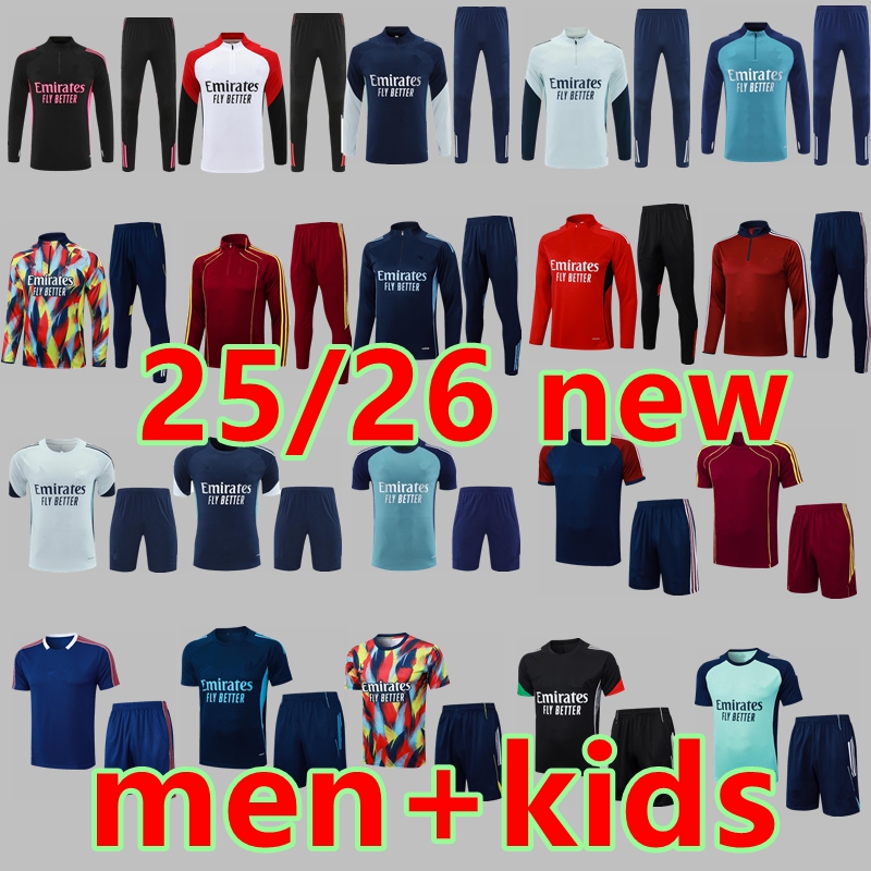 2025 2026 SAKA Pink Arsen A rsenal tracksuit Football soccer jerseys 25 26 training suit ODEGAARD THOMAS TIERNEY SMITH Transport Men Kids sportswear kit