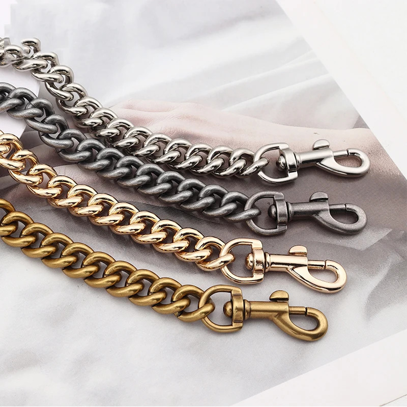 Aluminum chain strap bag silver gold metal chain 13mm er Shoulder Bag Chain replacement Accessories Hardware 120cm 250807