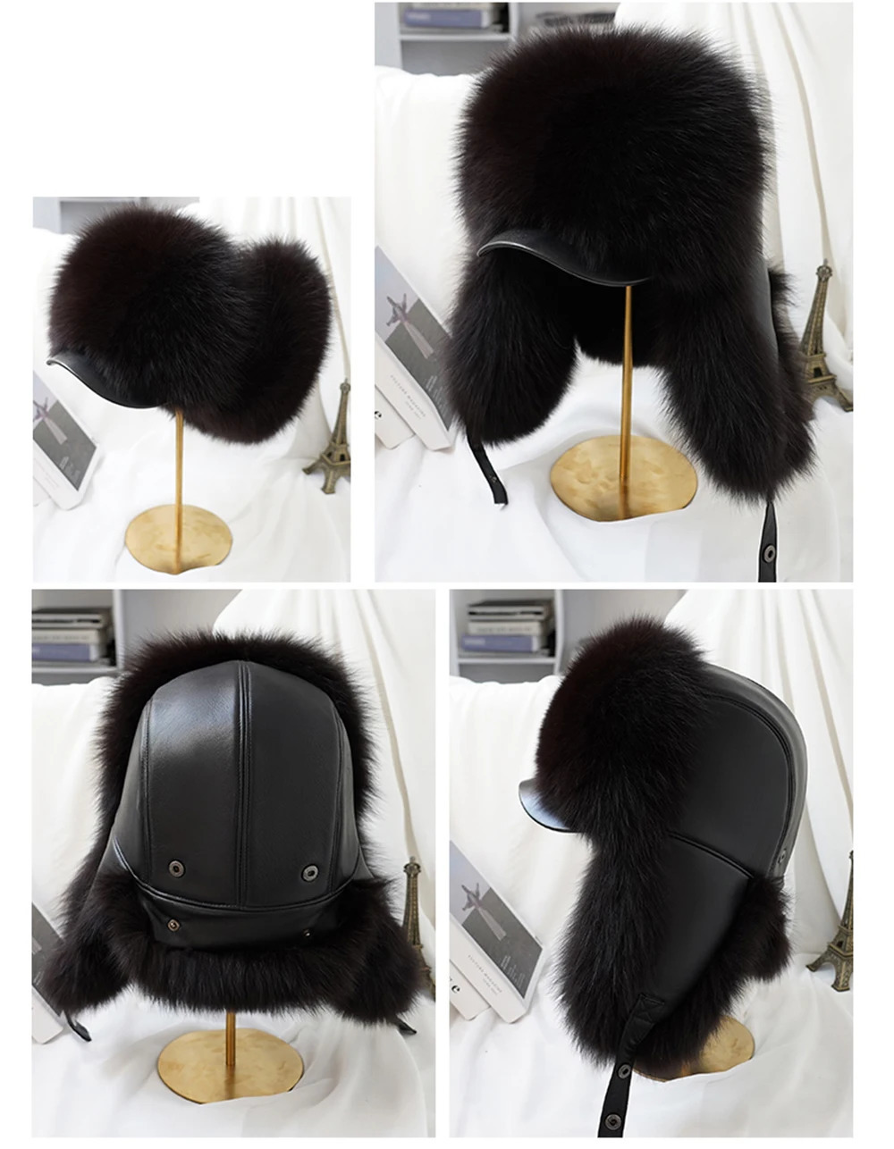 2025 Cap 100% Raccoon Dog Full Fur Fox Fur Hat Mens Fur Ear Protection Winter Thickened and Warm Russian Hat Mens Trend 250806