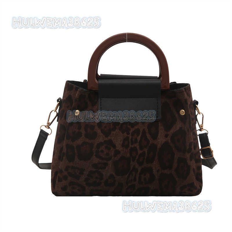 Trend Leopard Print Handbag Womens Tote Bag Shoulder Bag 2024 Autumn Winter New Bag Crossbody Bag H250806