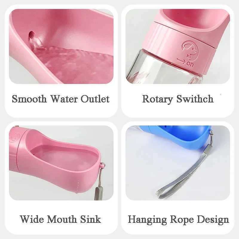 330/510ML Portable Dog Water Bottle for Small Large Dogs Puppy Outdoor Travel Walking Drinking Bowls Dog Accessories Y250806