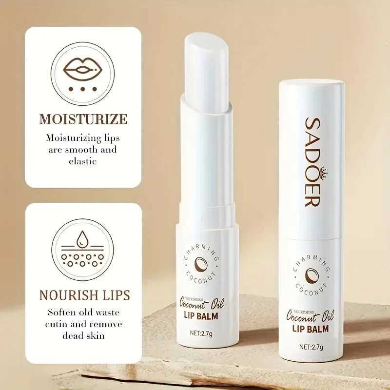 Coconut Moisturizing Lip Balm Anti-Dry Hydrating Removing Lip Wrinkles Dead Skin Lip Care Lasting Nourishment for Men WomenXJ250807