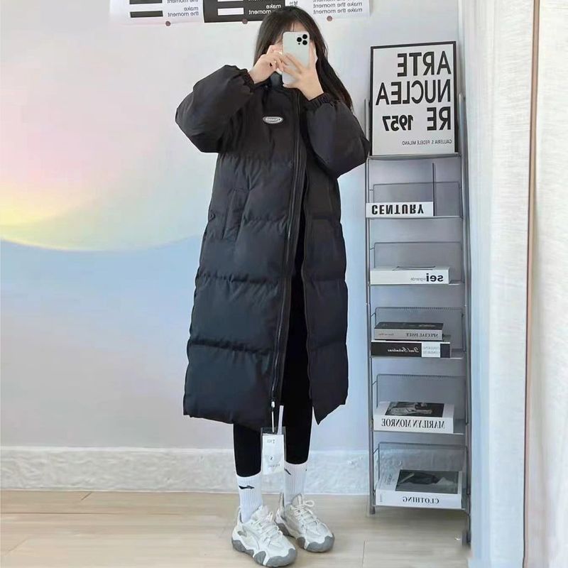 Designer Women's 2025 New Mid-Length Oversized Down Alternative Puffer Coat - Thickened Winter Parka, Longline Quilted Jacket Warm Free Shipping