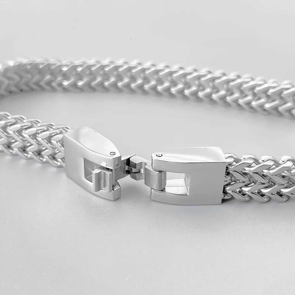 elandis fashion mens double buckle bracelet 8/10mm stainless steel Cuban chain bracelets punk jewelry gift factory direct W250807