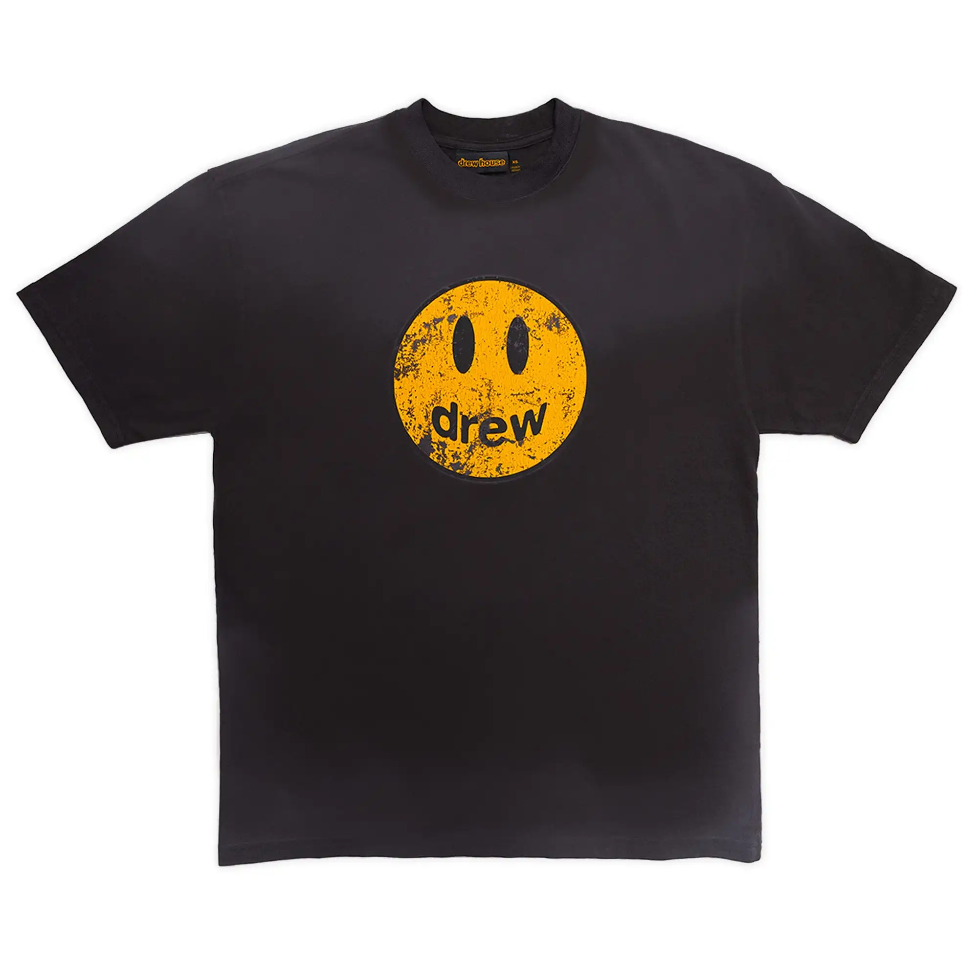 Drew House New Mens Clothing Smiley face print logo T shirt men's and women's printed loose short sleeve T-shirt