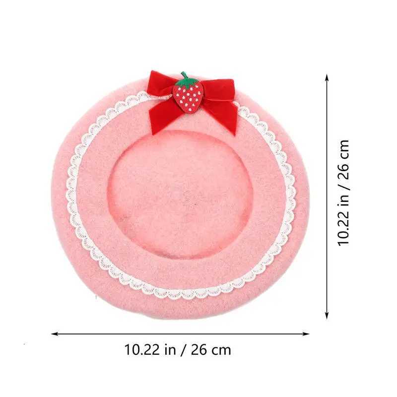 Berets Women Hat Shortcake Bowknot Christmas Bridal Outfits Female Warm All-Match Hat Painter Sterry Clothing Accessories XJ250807