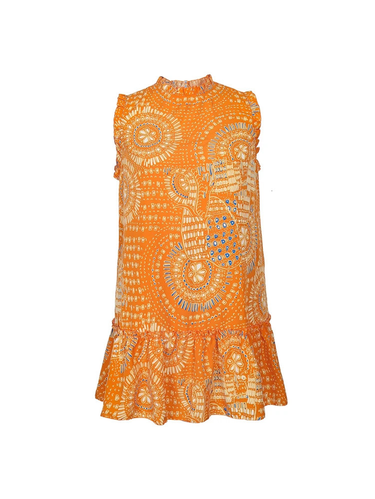 Plus Size 2025 Summer Womens Elegant Slim Fit Short Sleeve Dress Black gold and red paisley print ruched hem Round Neck 250807