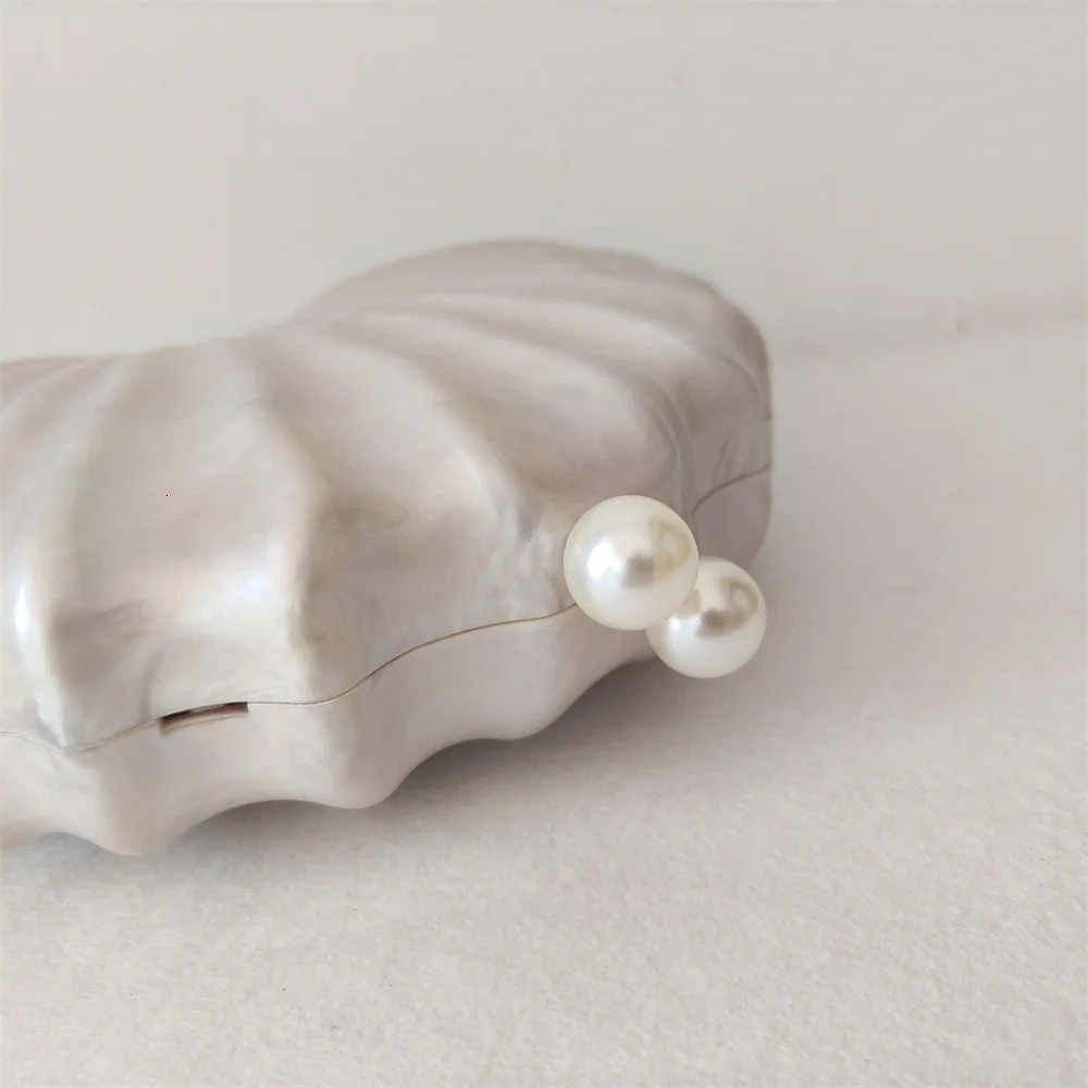 Original Shell Half Room Acrylic Beaded Bag Box Clutches Party Evening Purse Women Shoulder Travel Beach Mini Summer Handbags 250730